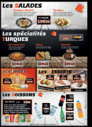 Menu Kebap's - Les salades, desserts et boissons