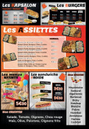 Menu Kebap's - Les assiettes, sandwichs et burgers