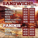 Menu Pitta grill - Sandwiches chauds et paninis