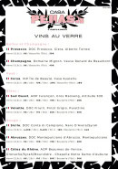 Menu Casa Penasa - Les vins au verre