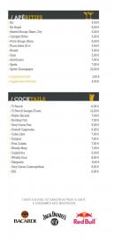 Menu Le Nouvel Atelier - Apéritifs et cocktails
