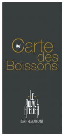 Menu Le Nouvel Atelier - Carte de boissons