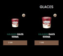 Menu Take away - Les glaces