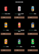 Menu Take away - Les boissons