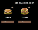 Menu Take away - Les burgers classiques