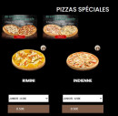 Menu Take away - Les pizzas spéciales