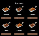 Menu Take away - A la carte