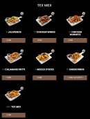Menu Take away - Les tex mex