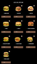 Menu Take away - Les burgers XXL 90 GR