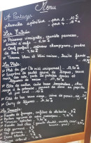 Menu A l’Ardoise - Exemple de menu