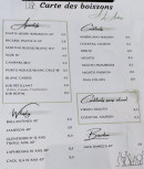 Menu A l’Ardoise - Les apéritifs, cocktails et whiskys, ...