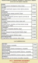 Menu Le Sémaphore - Les pizzas
