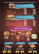 Menu Fiz Burger - Les hamburgers, big burgers et menu enfant