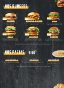 Menu Le 66 - Les burgers et pates