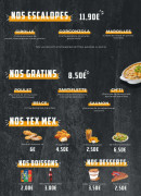 Menu Le 66 - Les tex mex, boissons et desserts,..