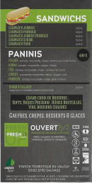 Menu Freshup - Les sandwiches et paninis