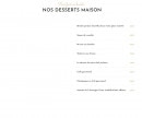 Carte et menu de Auberge des Vieilles Poutres à Fournes en Weppes — Les desserts