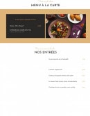 Carte et menu de Auberge des Vieilles Poutres à Fournes en Weppes — Les entrées