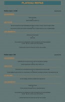 Carte et menu de Au Pont Gourmand à Pont sur Sambre — Plateau repas