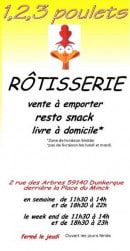 Menu 1,2,3 Poulets - Carte et menu 1,2,3 Poulets Dunkerque