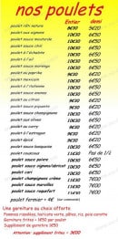 Menu 1,2,3 Poulets - Les poulets