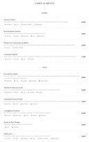 Menu L'Opale - Les entrées et plats