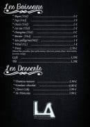 Menu Les andalouses - Les boissons et desserts