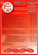Menu Magic-Pizza - les pizzas
