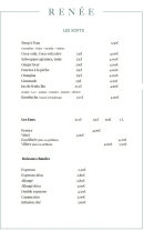 Menu Renée - Les softs