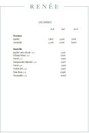 Menu Renée - Les bières
