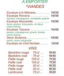 Menu Pizza Pazza - Les viandes et vins