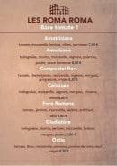 Menu Roma Roma - Base tomate 1