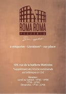 Menu Roma Roma - Carte et menu Roma Roma Wattrelos