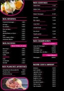 Menu l' Escale - les boissons