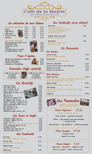 Carte et menu de Cafe De La Mairie à Conde sur l'Escaut — Les salades, aperitifs et formules,...