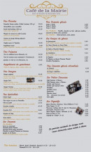Carte et menu de Cafe De La Mairie à Conde sur l'Escaut — les viandes et poissons, desserts,...