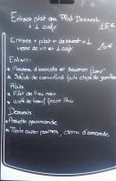 Carte et menu de L'Escaut Fier à Conde sur l'Escaut — Un exemple d' ardoise du jour