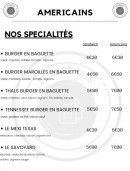 Menu Le Korthals - Les spécialités