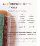 Menu Fleur de Sel - Les formules 