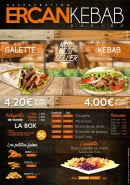 Menu Ercan Kebab - les galettes, box...