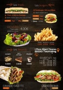 Menu Ercan Kebab - les burgers, desserts...