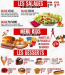 Menu Luxa's Food Burgers - Les salades, menu enfant et  desserts