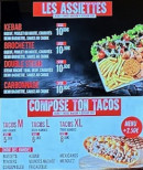 Menu Luxa's Food Burgers - Les assiettes et tacos personnalisé