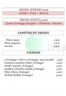 Menu Pizzeria Peri - Les menus, paninis et sandwiches froids
