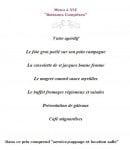 Menu Les jardins du soubise - Le menu pour baptêmes, communions ...