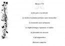 Menu Les jardins du soubise - Le menu pour mariage