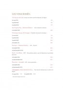 Menu L’Atelier - Les vins rosés 