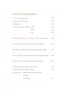 Menu L’Atelier - Les plats Brasseries 