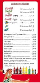 Carte et menu de A la bonne franquette à Malo les Bains — Les boissons fraîches