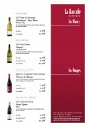 Menu La Bascule - Les vins blancs et vins rouges